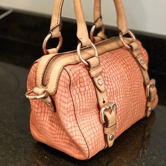 FOSSIL Maddox snakeskin bag w/rose gold hardware - Picture 3 of 5